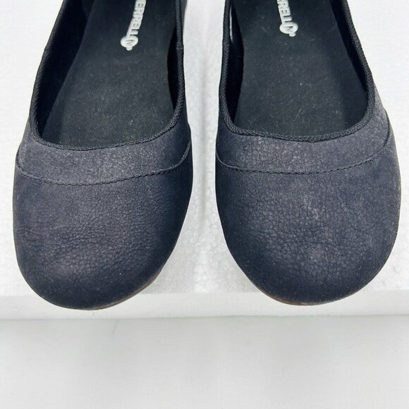 Merrell Performance Leather Suede Ballet Flats Slides Women's Sz 6.5 Black - Picture 2 of 7